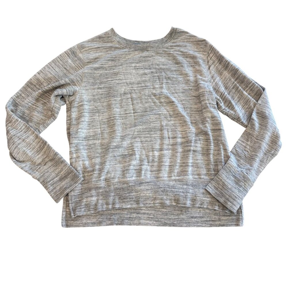 Eddie Bauer Womens Lightweight Gray Pullover Sweatshirt S Polyester Blend